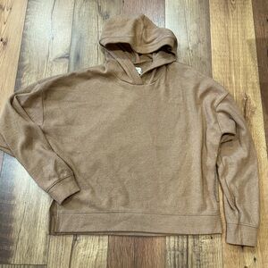 Light Brown Knit Hoodie